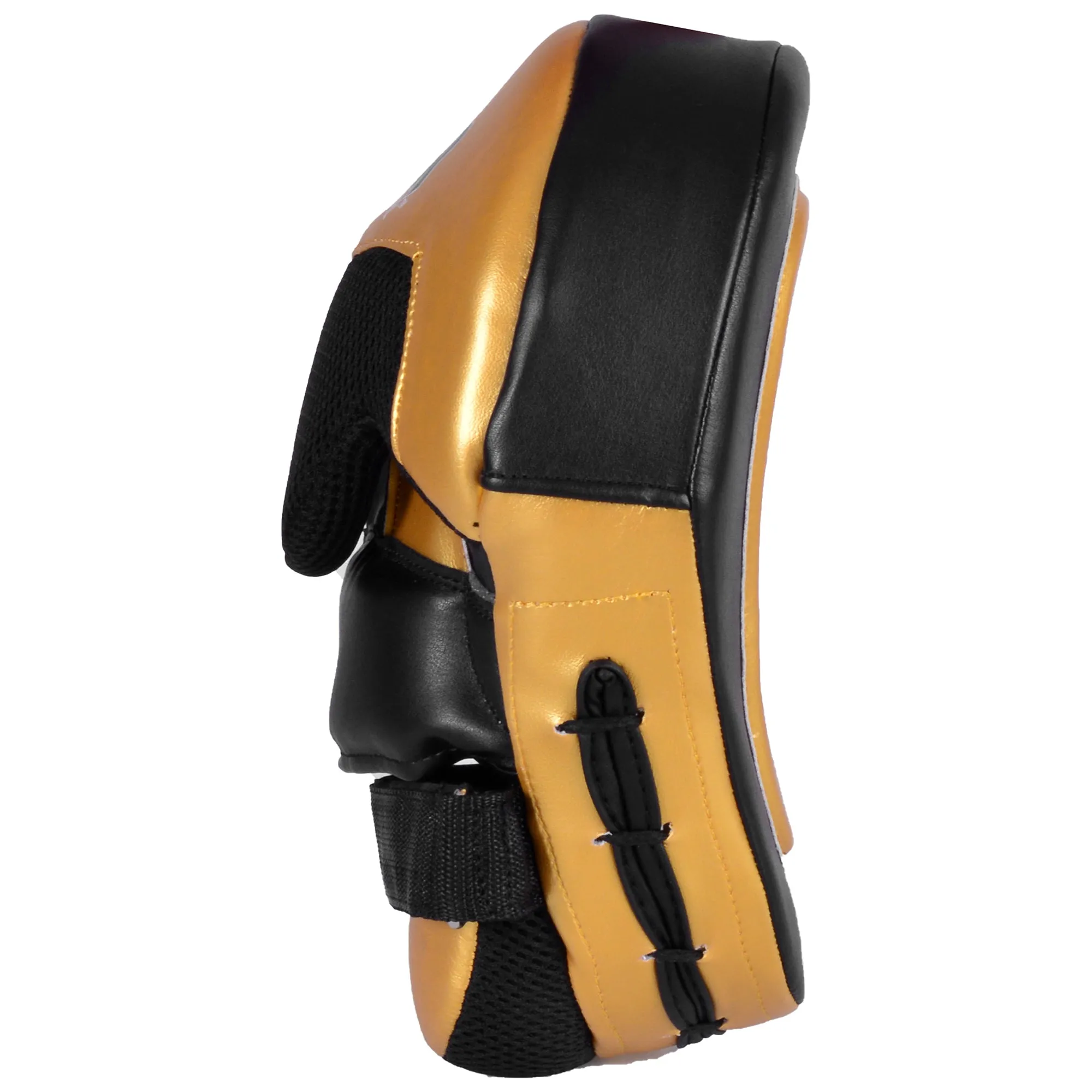 MAR-445C | Gold & Black Curved Focus Mitts