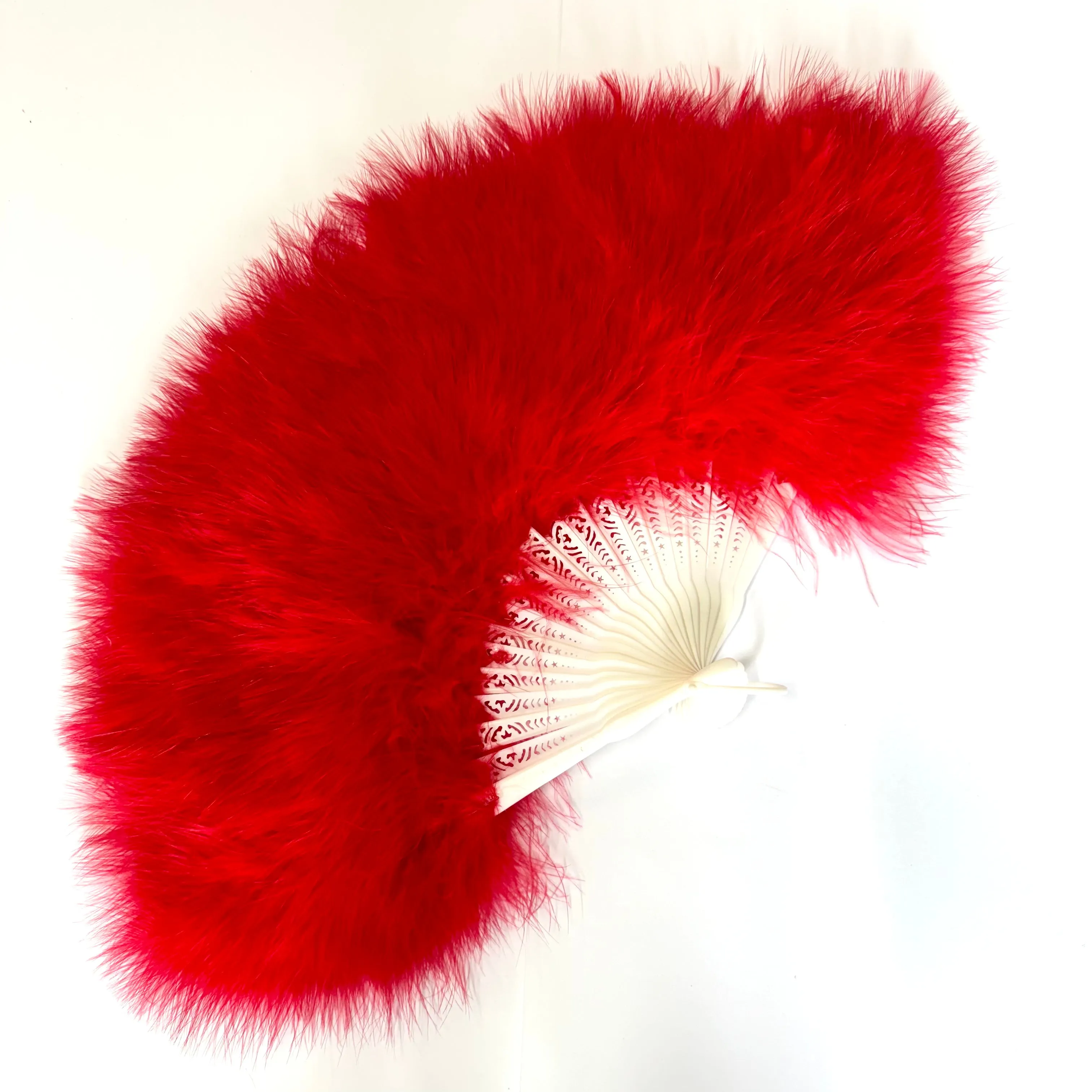 Marabou Large Deluxe Dainty Feather Fan - Style 2