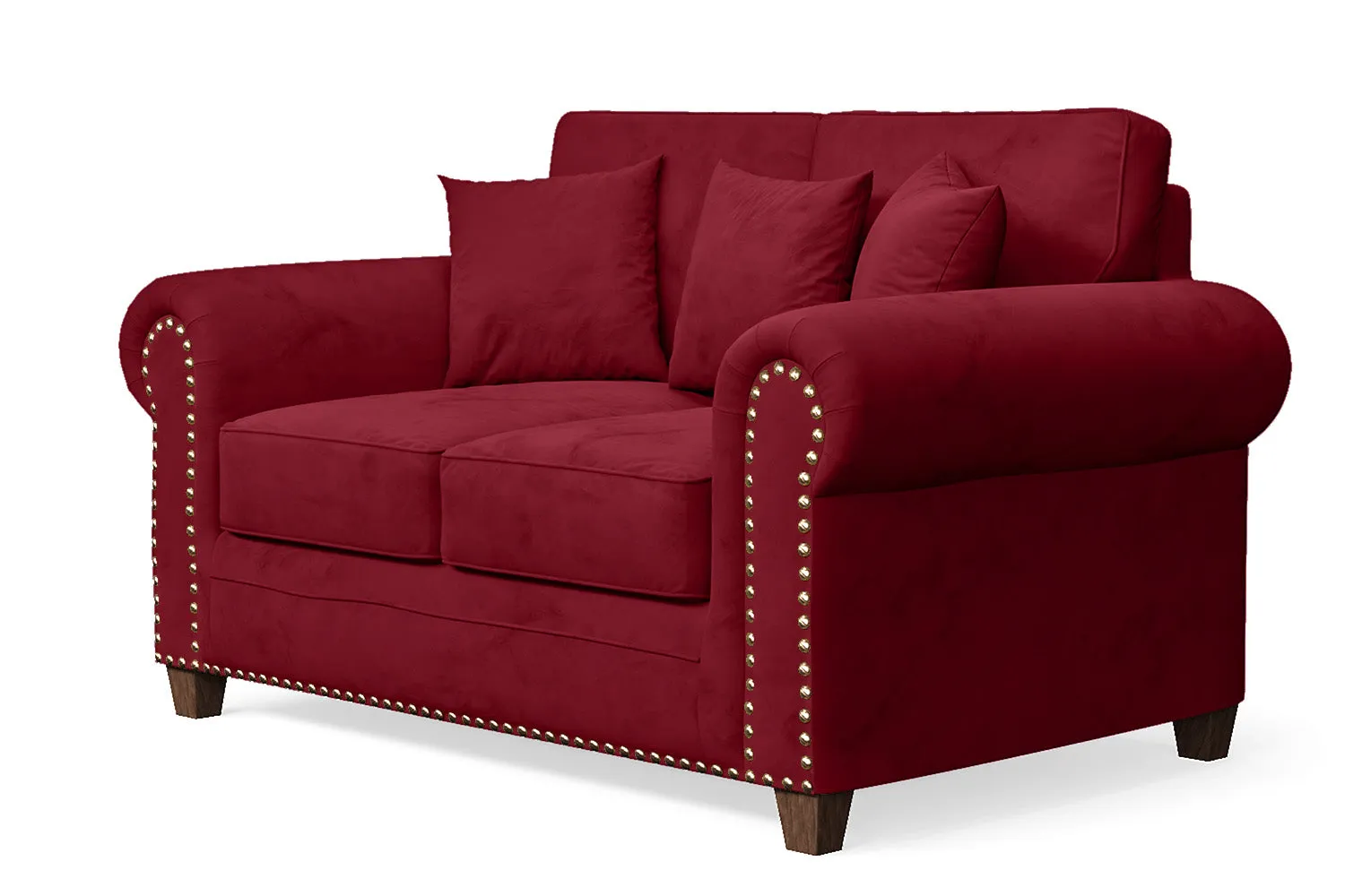 Marano 2 Seater Sofa Red Velvet