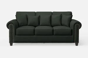 Marano 3 Seater Sofa Green Leather