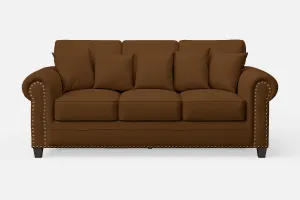 Marano 3 Seater Sofa Walnut Brown Leather