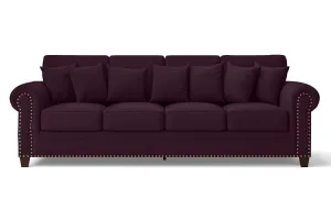 Marano 4 Seater Sofa Purple Linen Fabric