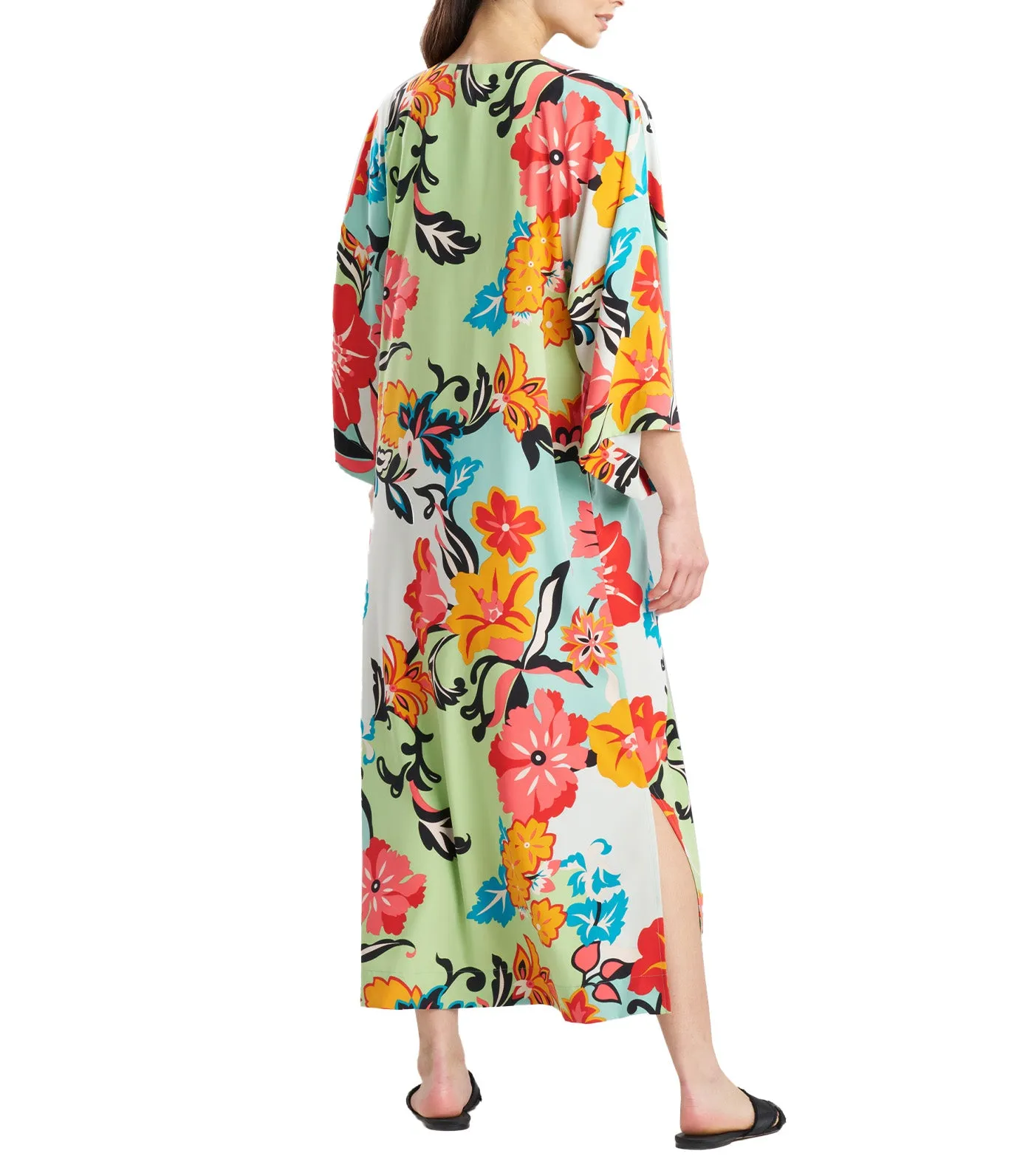 Marbella Zip Caftan Blue Multi