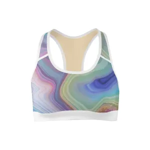 Marble Drift Sports Bra