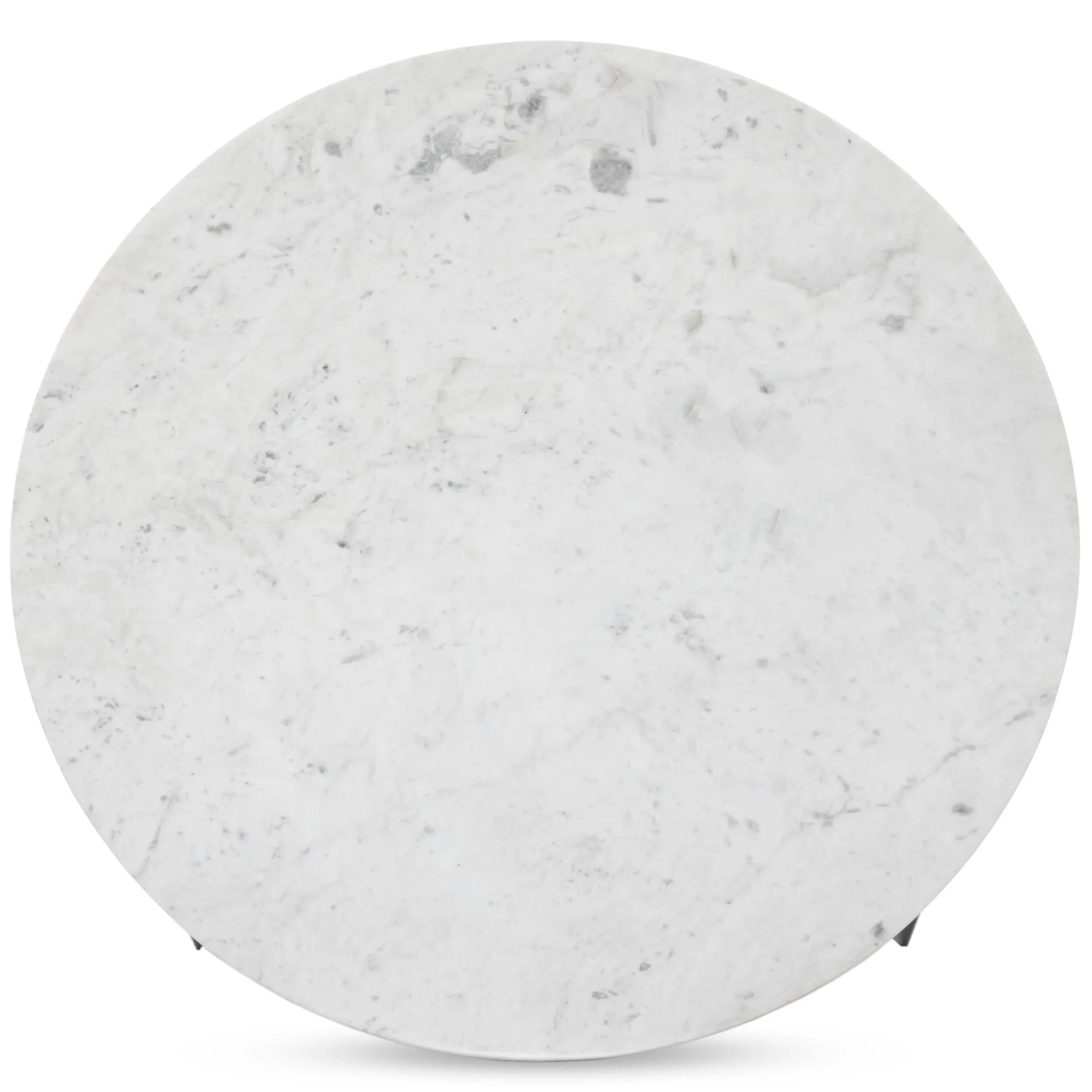 Marble Round Coffee Table, White