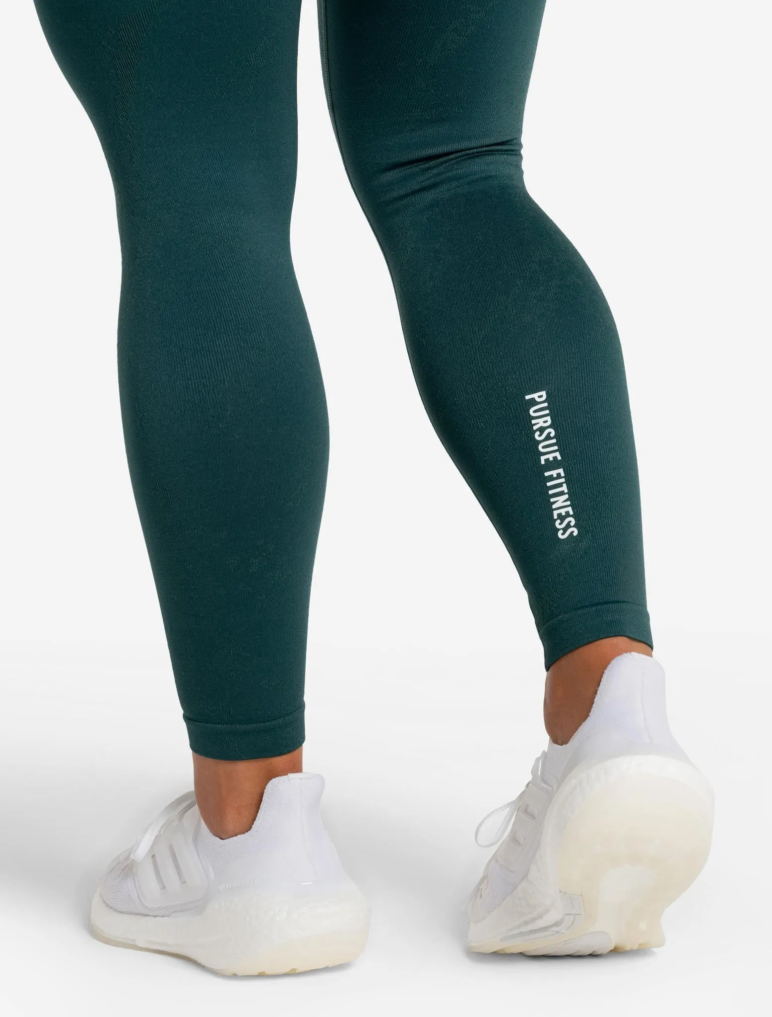 Marble Seamless Leggings - Dark Emerald Green