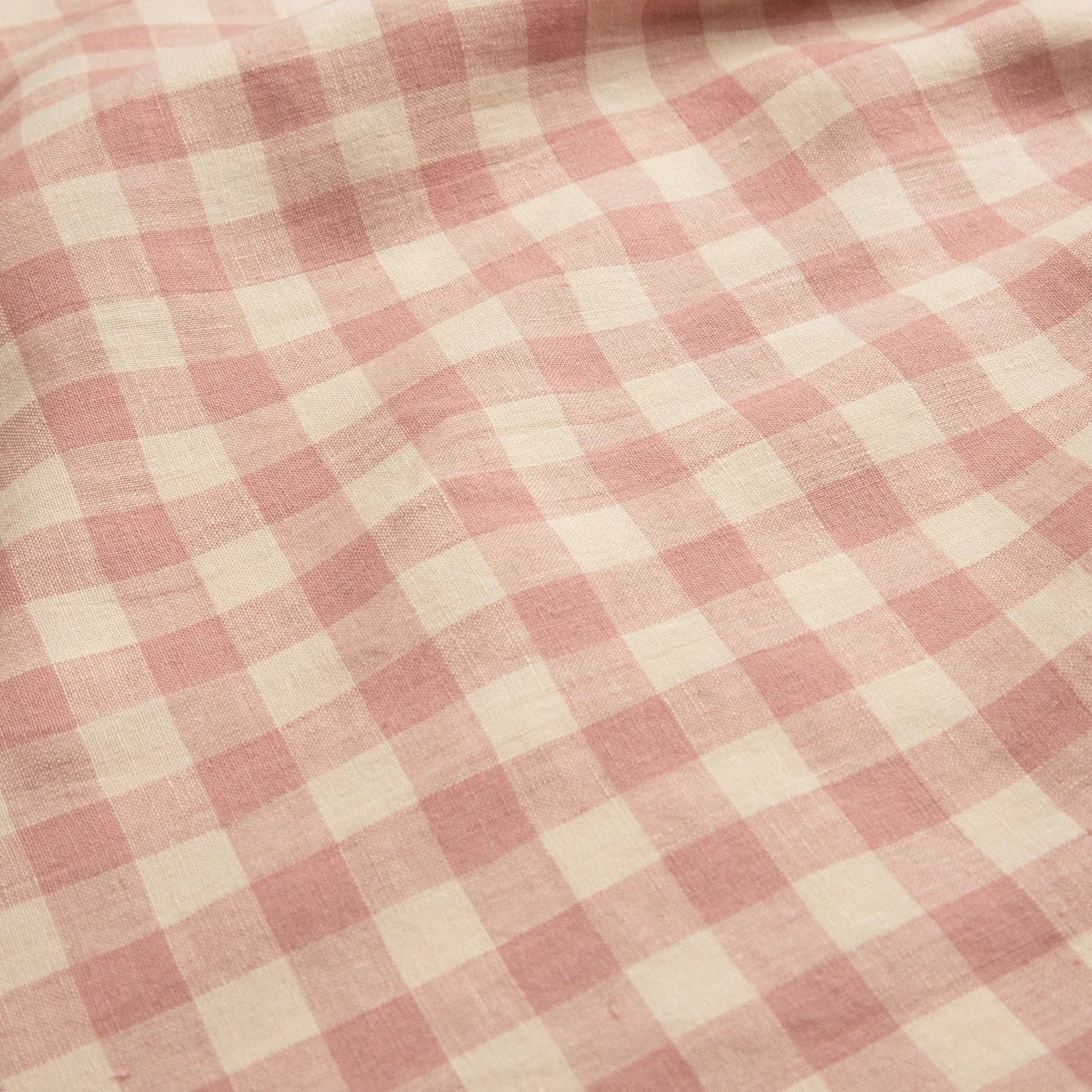 Marbles Romper - Rose Check Linen