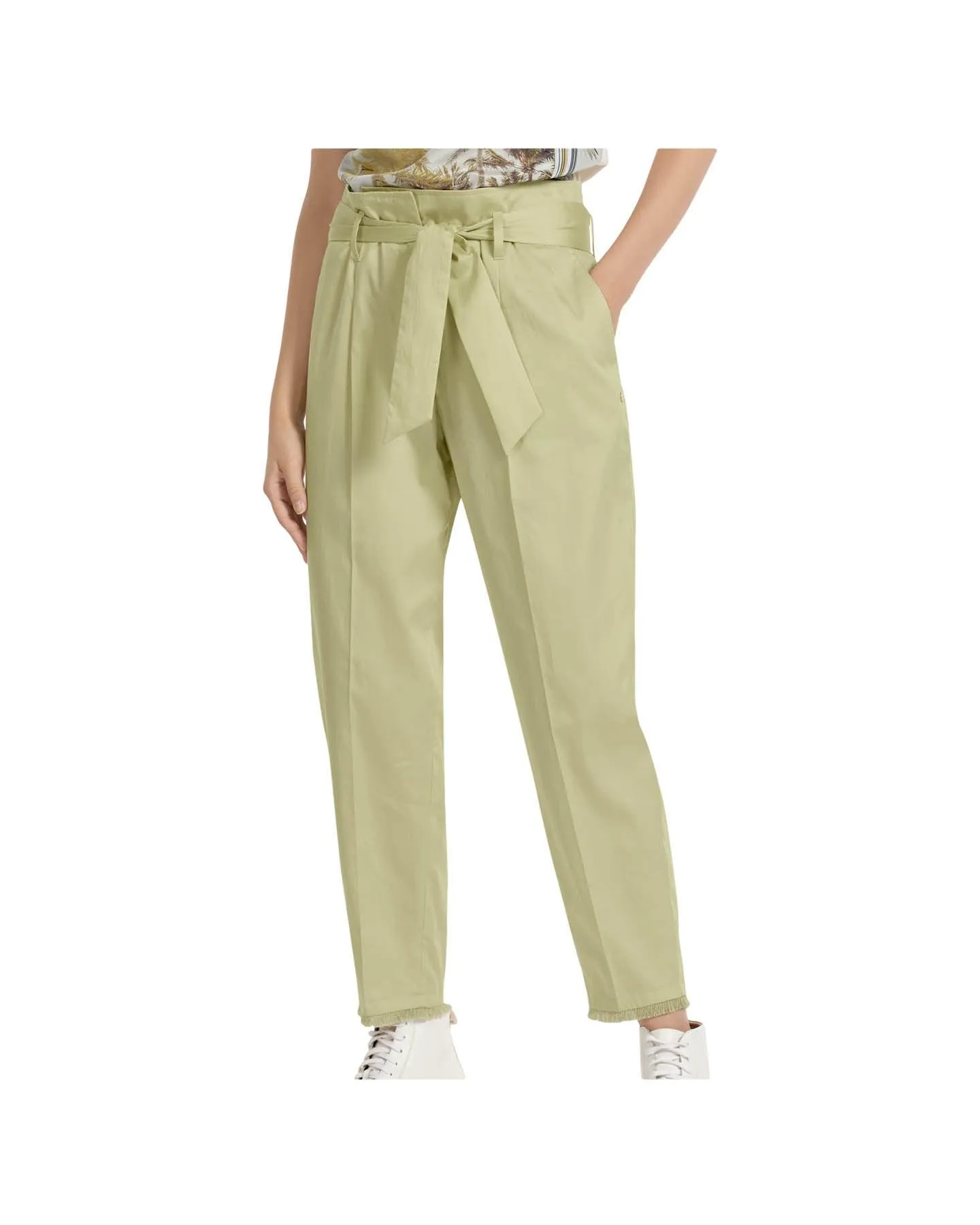 Marc Cain Belted Cotton Pants