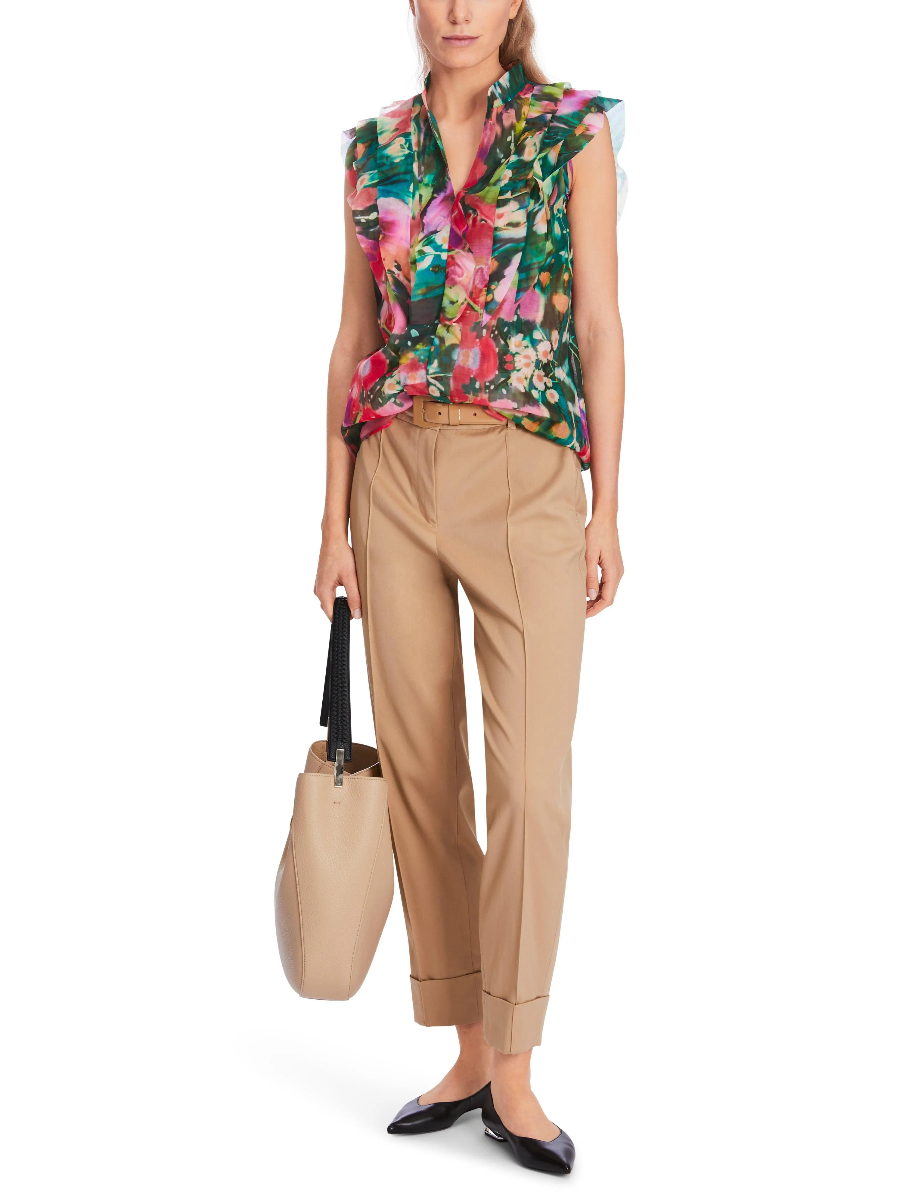 Marc Cain Vibrant Floral Sleeveless Blouse