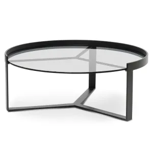 Marcel 90cm Glass Round Coffee Table - Large