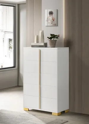 Marceline 5-drawer Chest White