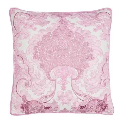 Marcette Embroidered Dusky Rose Cushion