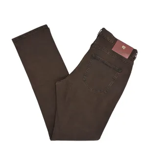 MARCO PESCAROLO Dark Brown Overdyed Denim Pant