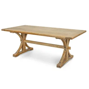 Marcus Reclaimed Elm Wood Dining Table 2M - Natural