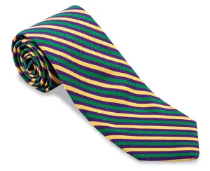 Mardi Gras Narrow Stripes Necktie - F3854