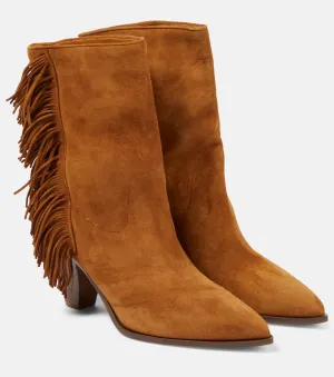 Marfa Aquazzura suede ankle boots, brown