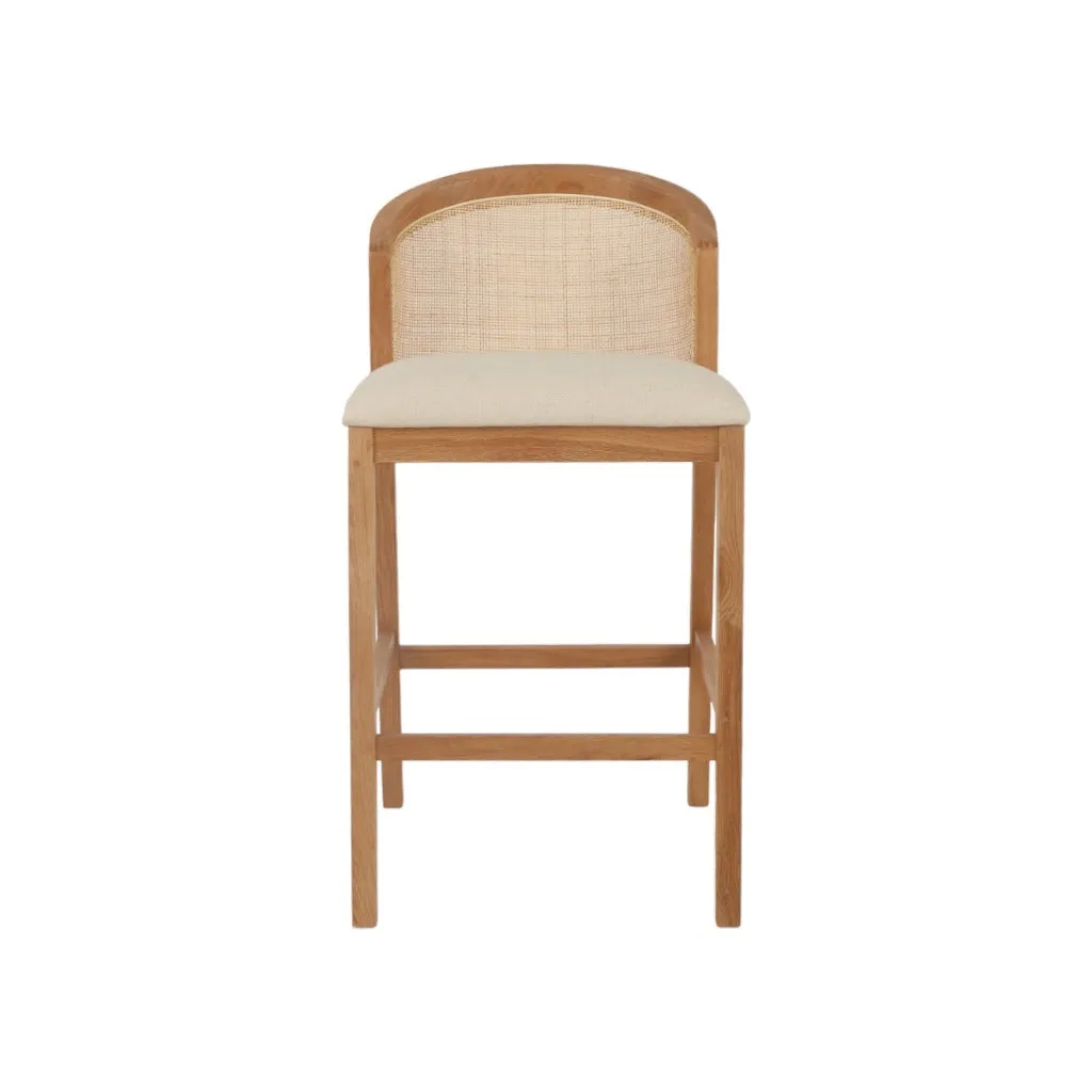 Margie Fabric Barstool - Light Beige