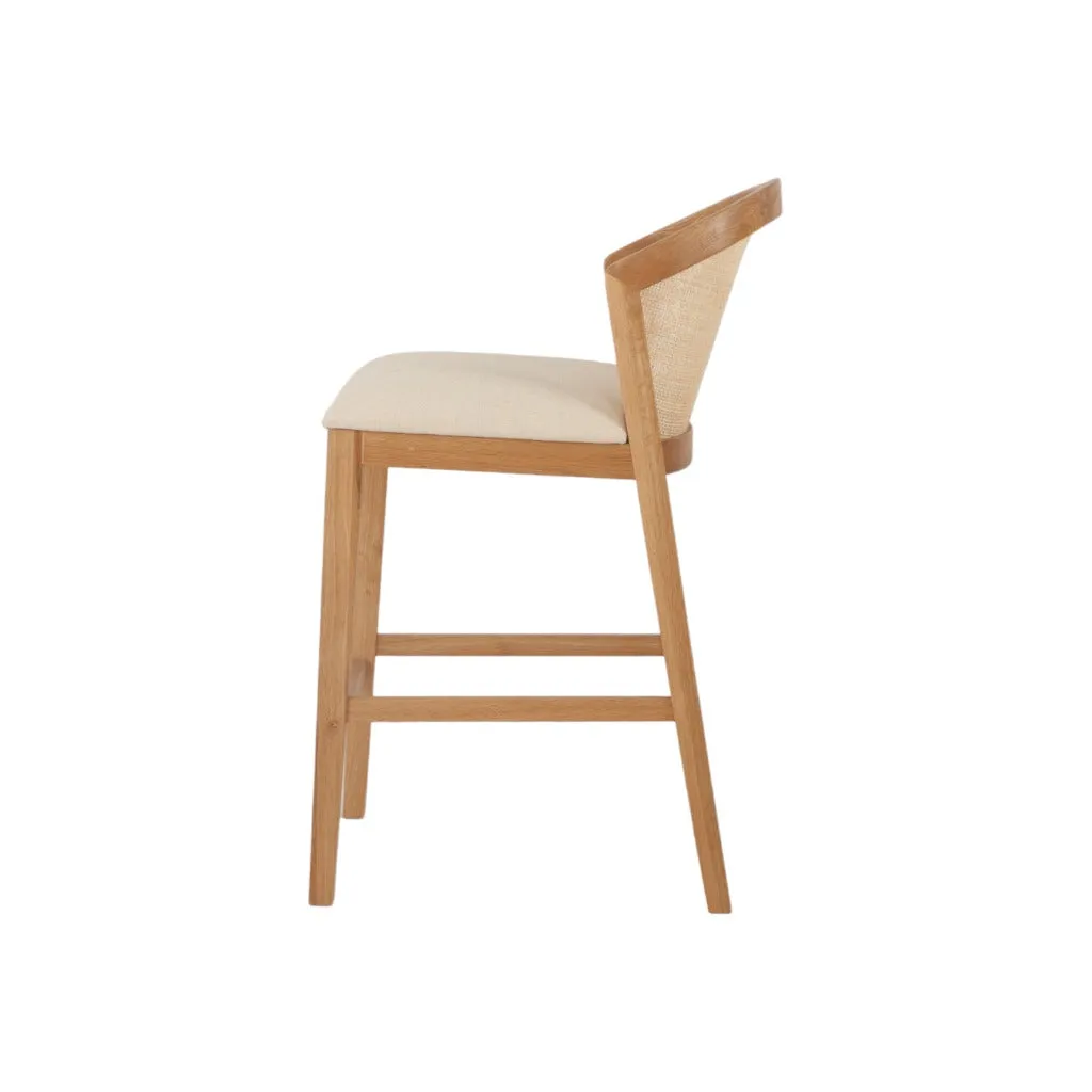 Margie Fabric Barstool - Light Beige