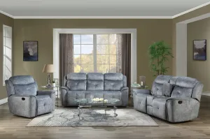 Mariana Silver Gray Fabric Sofa (Motion)