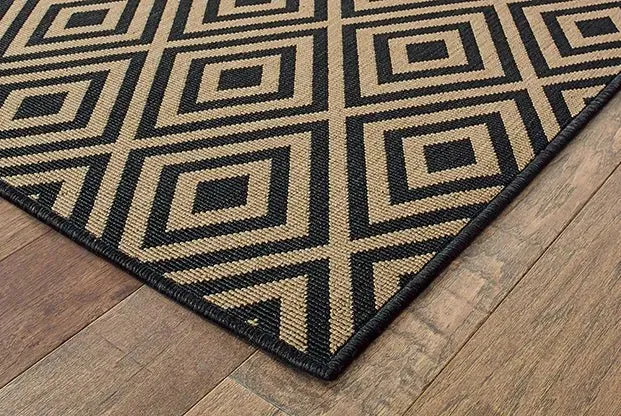 Marina 2335K Black Tan Rug