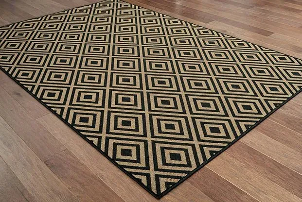 Marina 2335K Black Tan Rug