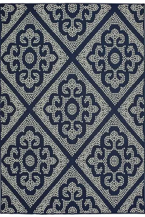 Marina 3804B Navy Ivory Rug