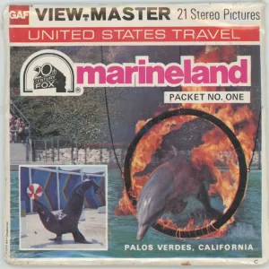 Marineland of the Pacific - View-Master 3 Reel Packet - 1970s views - vintage - (PKT-A188-G5M)