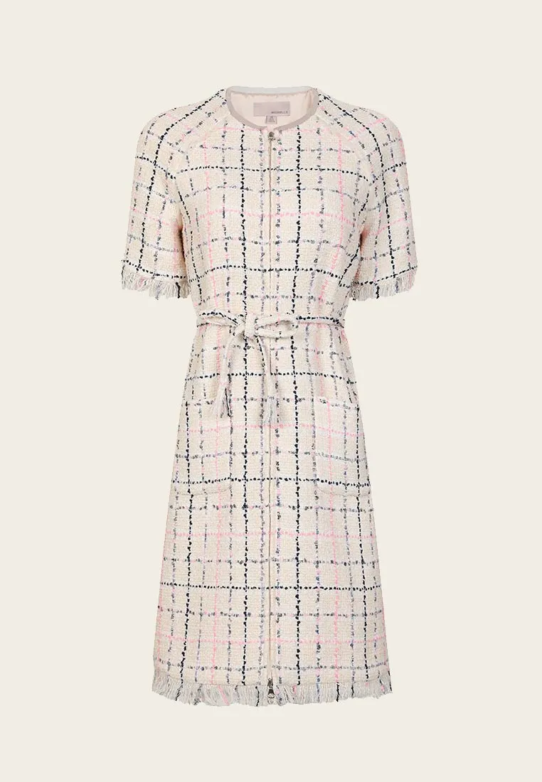 Marion Stylish Tweed Dress