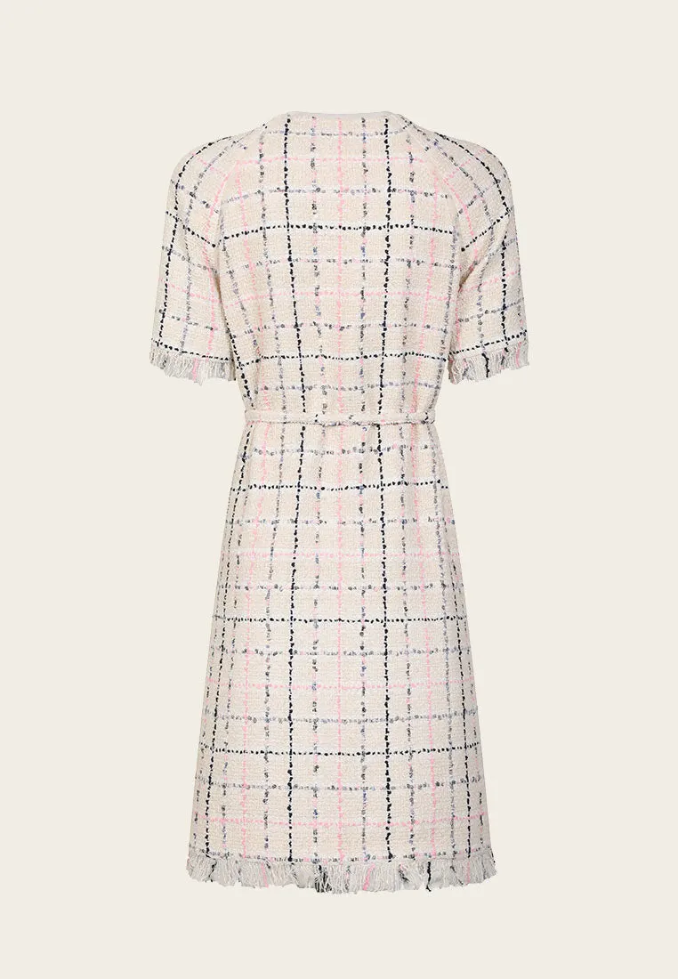 Marion Stylish Tweed Dress