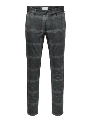 Mark Trousers checked - Dark Grey