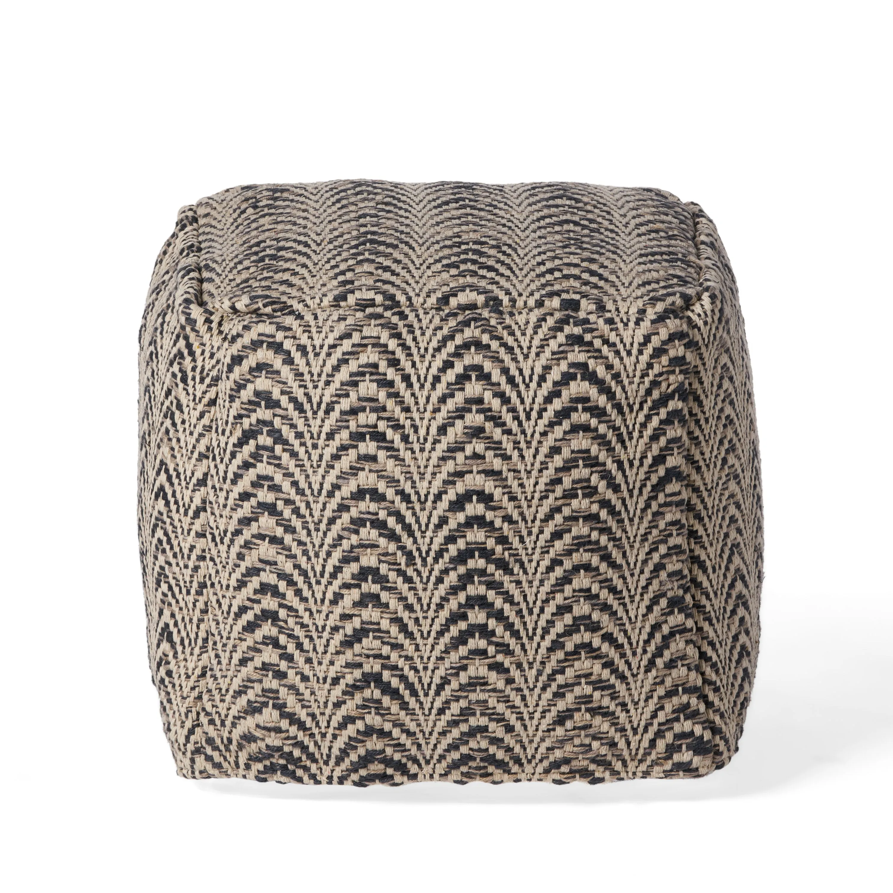 Marko Boho Fabric Cube Pouf