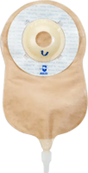 Marlen Manufacturing UltraLite™ One-piece Urostomy Pouch with Skin Shield™ Flat Adhesive Skin Barrier and E-Z Drain Valve 1-1/8" Opening, 9-1/4" L x 5-3/4" W, Transparent, 16Oz, Odor-proof