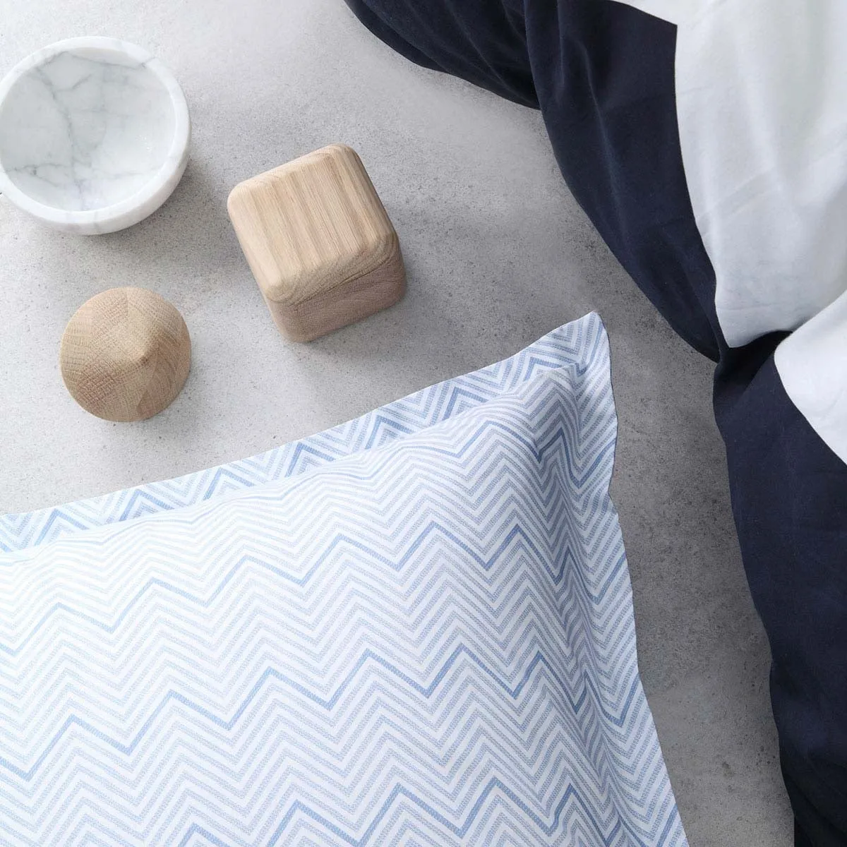 Marley Navy European Pillowcase by Logan and Mason