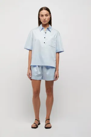 Marni Cropped Shirt in Sky