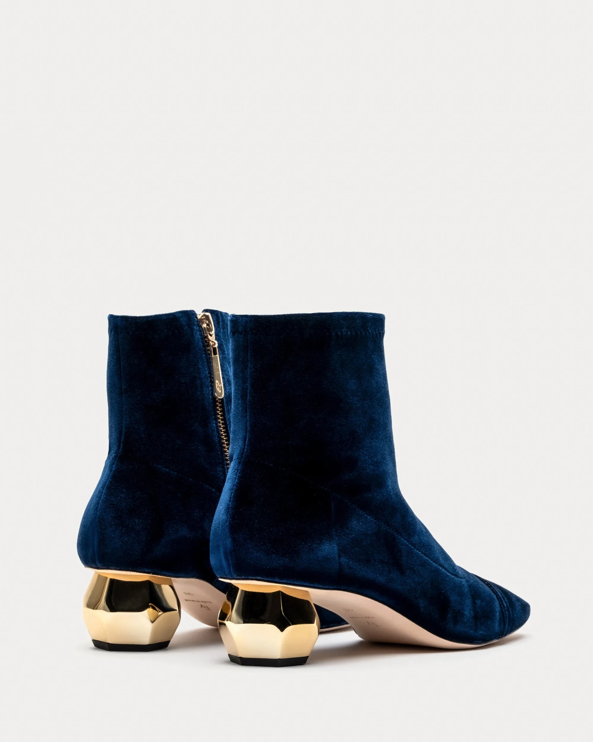 Marnie Boot Stretch Velvet Navy