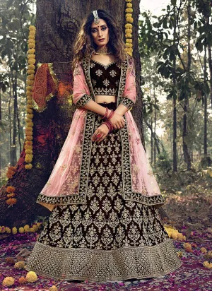 Maroon Designer Lehenga Choli