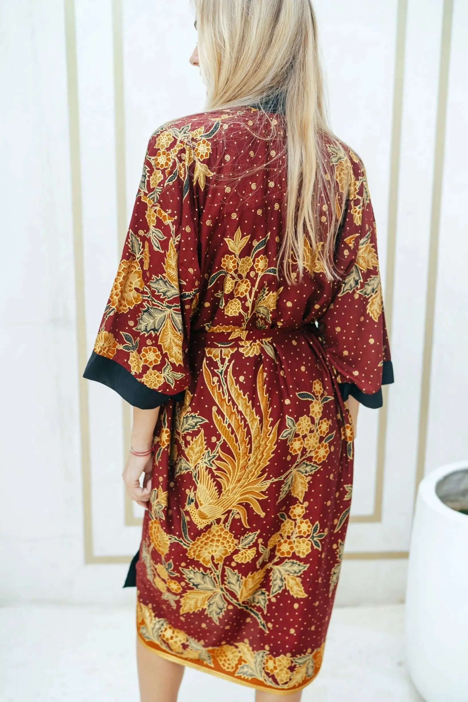 Maroon Kimono Robe