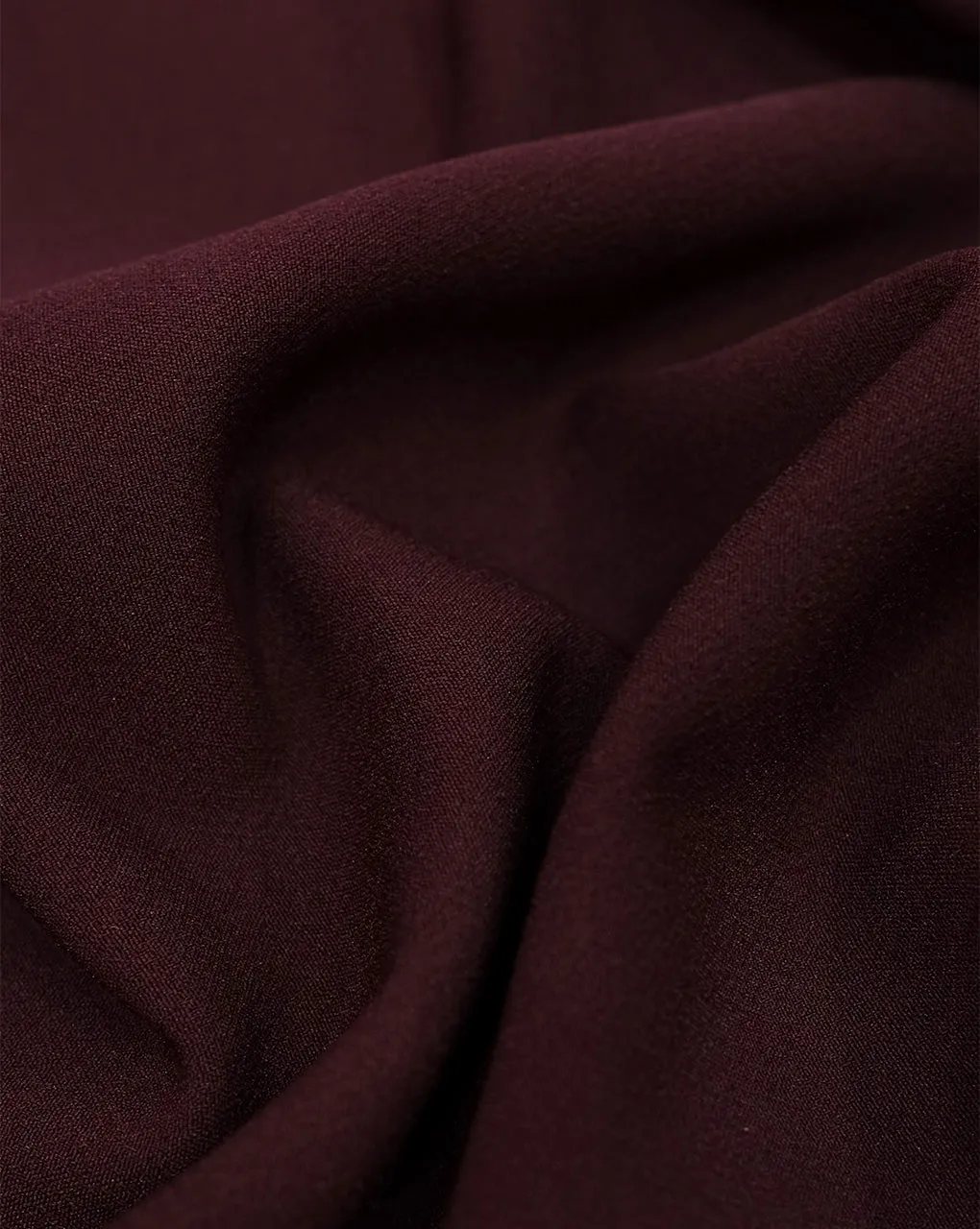 Maroon Polyester Moss Crepe Fabric