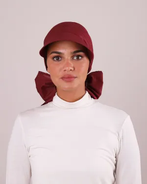 Maroon Red Turban Cap "Sania Maroon Red"