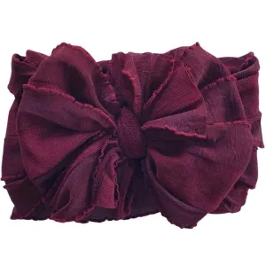 Maroon Ruffled Headband