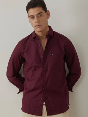 Maroon Striped Shirt