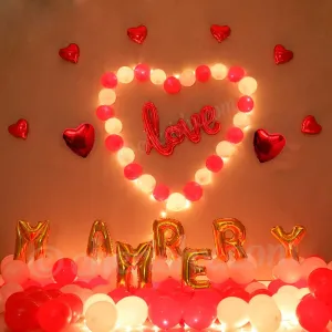 Marry Me Golden 119Pc Combo Decoration Balloon Kit