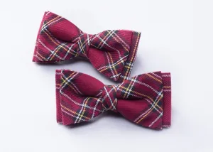 Marsala Plaid Bow tie