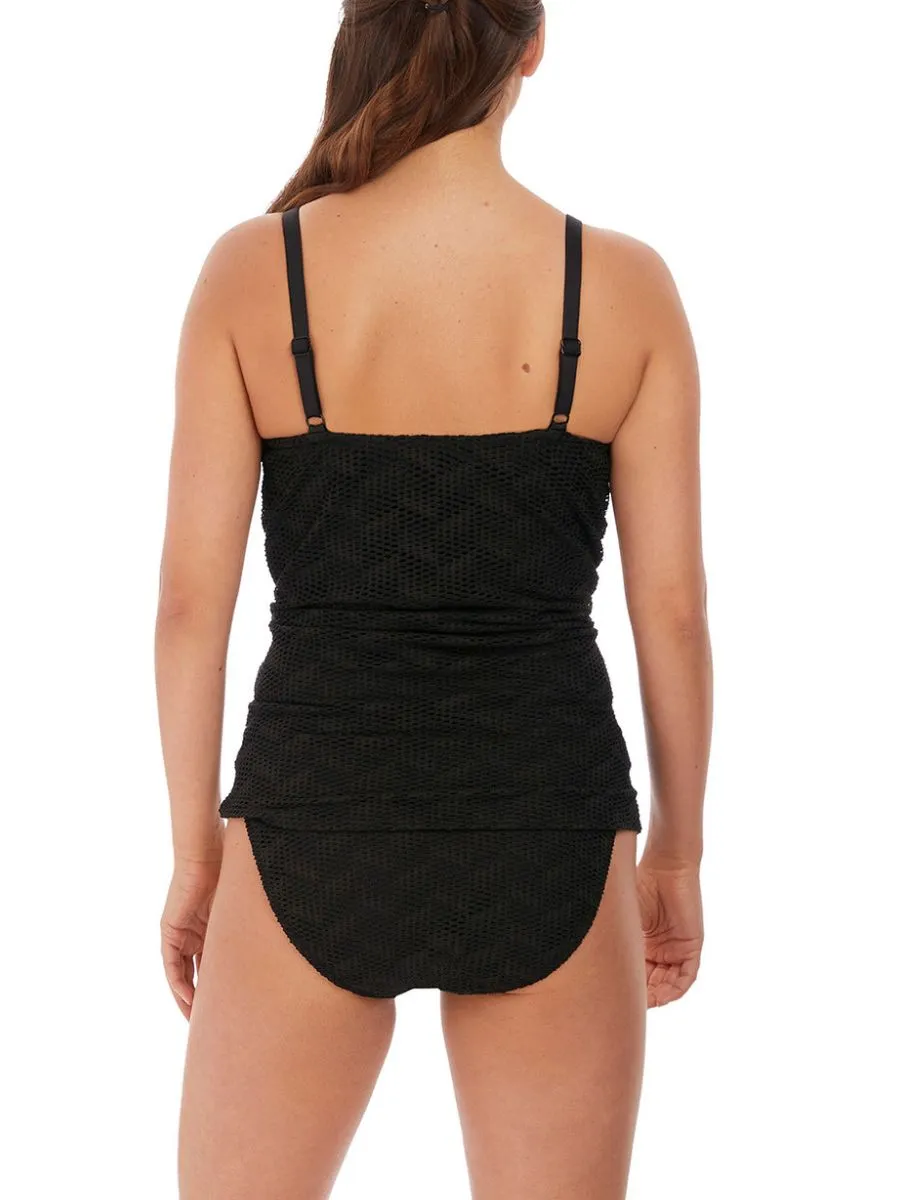 Marseille Bardot Gathered Full Cup Tankini - Black