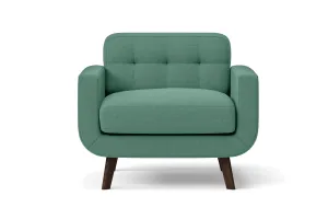 Marsela Armchair Mint Green Linen Fabric