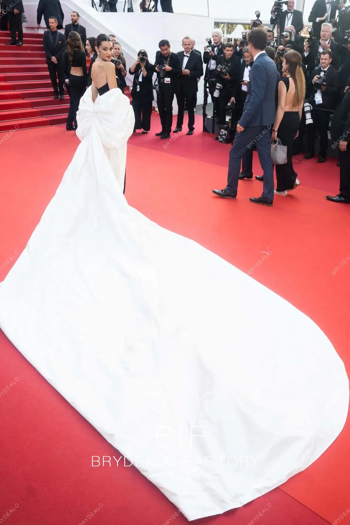 Marta Lozano 2023 Cannes Film Festival Red Carpet Satin Taffeta Dress