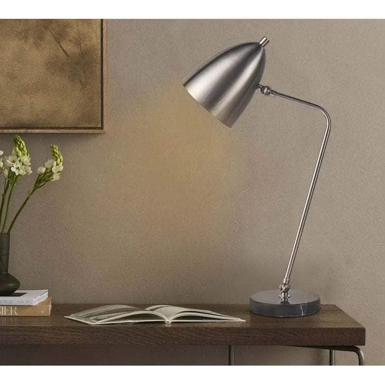 Martiene 22.5" H Industrial Metal Marble Task Table Lamp