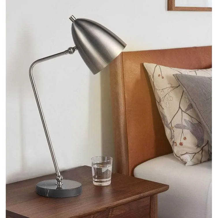 Martiene 22.5" H Industrial Metal Marble Task Table Lamp