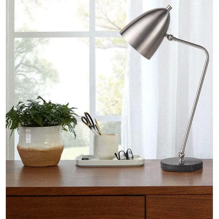 Martiene 22.5" H Industrial Metal Marble Task Table Lamp