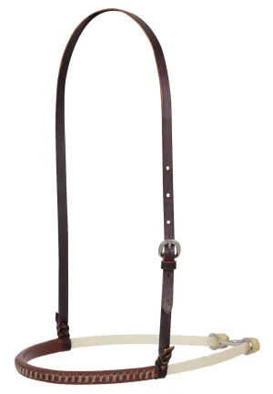 Martin Saddlery Double Rope Noseband with Laced Harness Cover, Natural